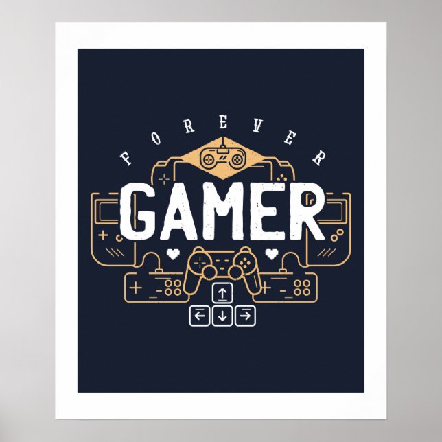 Cool Forever GAMER Gaming Geschenke Teen Boy Girl Poster (Vorne)