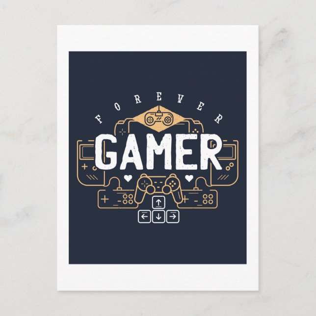 Cool Forever GAMER Gaming Geschenke Teen Boy Girl Postkarte (Vorderseite)