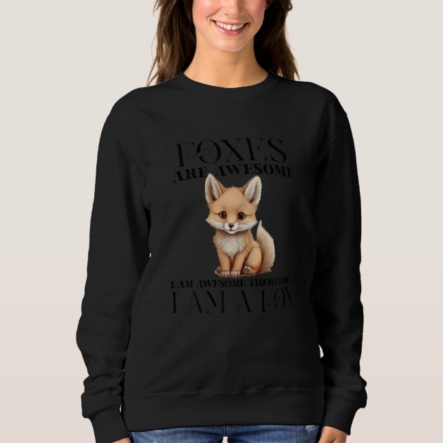 Cool Fox Design For Men Women Kids Wildlife Animal Sweatshirt (Vorderseite)