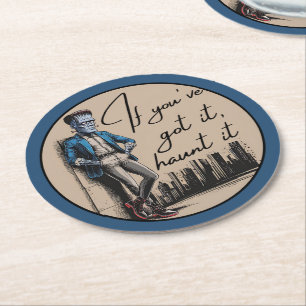 Cool Frankenstein, wenn du es Got hast, jagst es Runder Pappuntersetzer