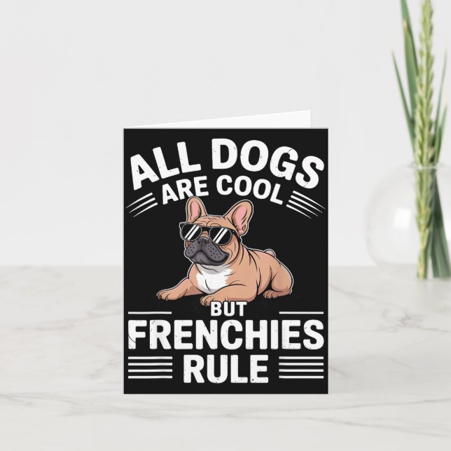 Cool French Bulldog Art For Men Women Kids Frenchi Karte (Vorderseite)