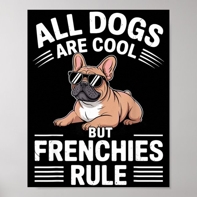 Cool French Bulldog Art For Men Women Kids Frenchi Poster (Vorne)