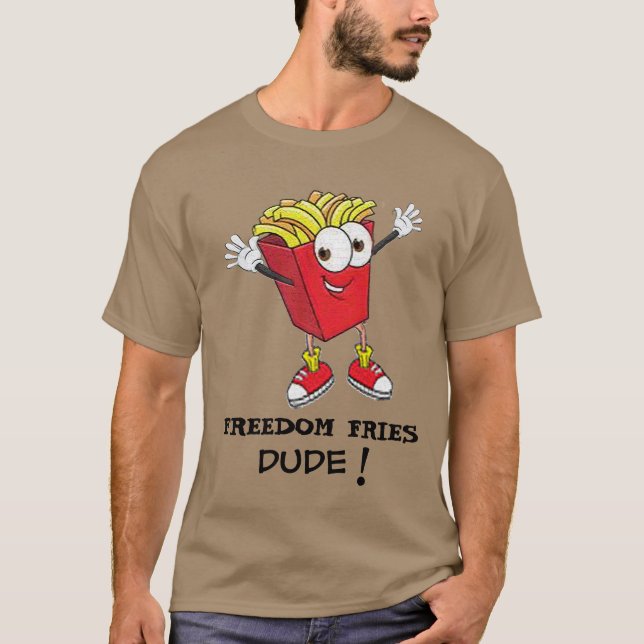 Cool French Fries Typ TGIF Funny T - Shirt Design (Vorderseite)