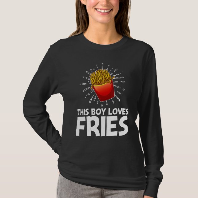 Cool Fries For Boys Kids French Fry  Fast Food T-Shirt (Vorderseite)