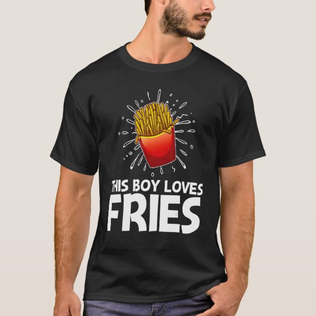 Cool Fries For Boys Kids French Fry  Fast Food T-Shirt (Vorderseite)