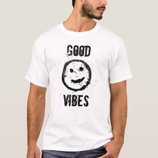 Cool Fun Good vibes Smile face Custom text T-Shirt