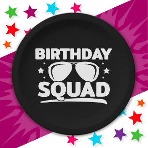 Cool Fun Matching Group Party Crew Geburtstagskola Pappteller