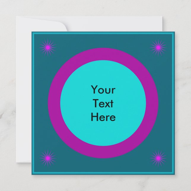 Cool & funky Mitte Jahrhundert Moderner Platz Einladung (Vorderseite)