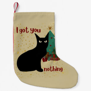 Cool Funny Angry Black Cat Ich Got Ihnen nichts Kleiner Weihnachtsstrumpf