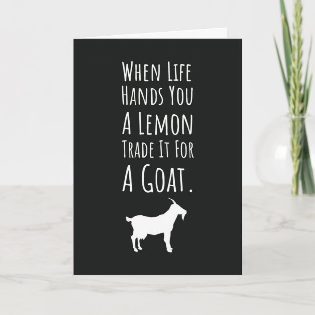 Cool Funny Goat Cards Farm Animal Farmer Humor Karte (Vorderseite)