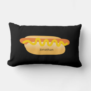 Cool Funny Hot Dog Novelty Individuelle Name Lendenkissen