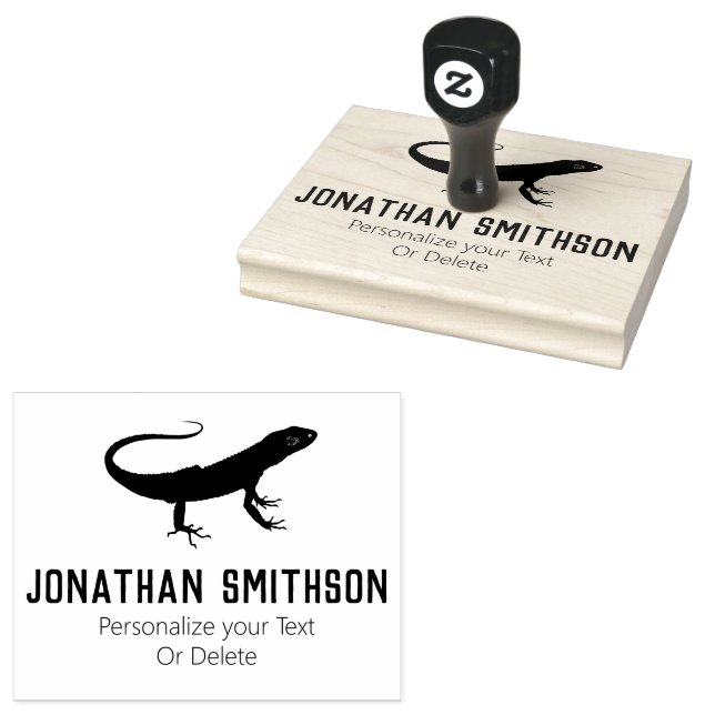 Cool Funny Lizard Süße Tier Personal Stationery Gummistempel (Stempel)
