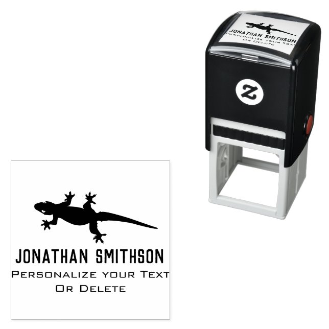 Cool Funny Lizard Süße Tier Personal Stationery Permastempel (Beispiel)