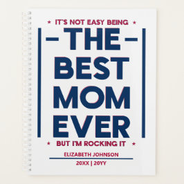 Cool Funny Modern American Best Mom Name Planer