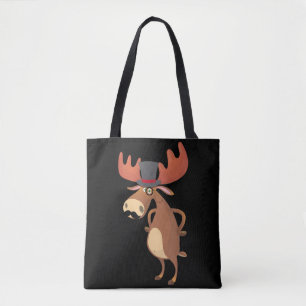 Cool Funny Moose Hat Mustache Animal Lover