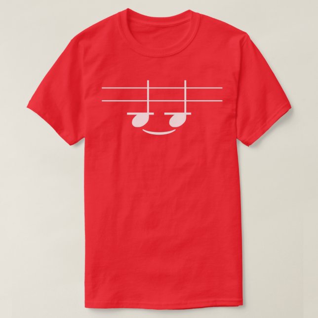 Cool Funny Music Smile  T-Shirt (Design vorne)
