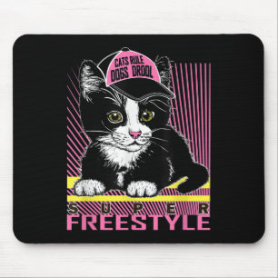 Cool Funny Sarcastic Cats Meme Quotes Cartoon Grap Mousepad