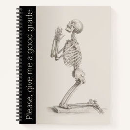 Cool Funny Skeleton Spiral Notebook Notizbuch