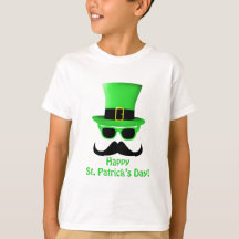 Cool Funny St. Patrick's Day Mustache Top Hut Mann