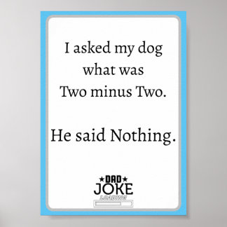 Cool Funny Vater Joke Design Poster