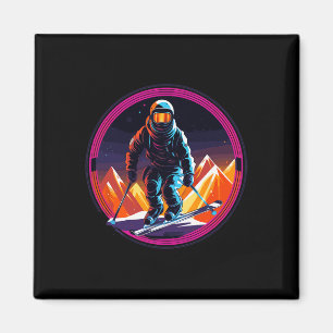 Cool für Snowboard und Ski Lover im weißen Mund Magnet