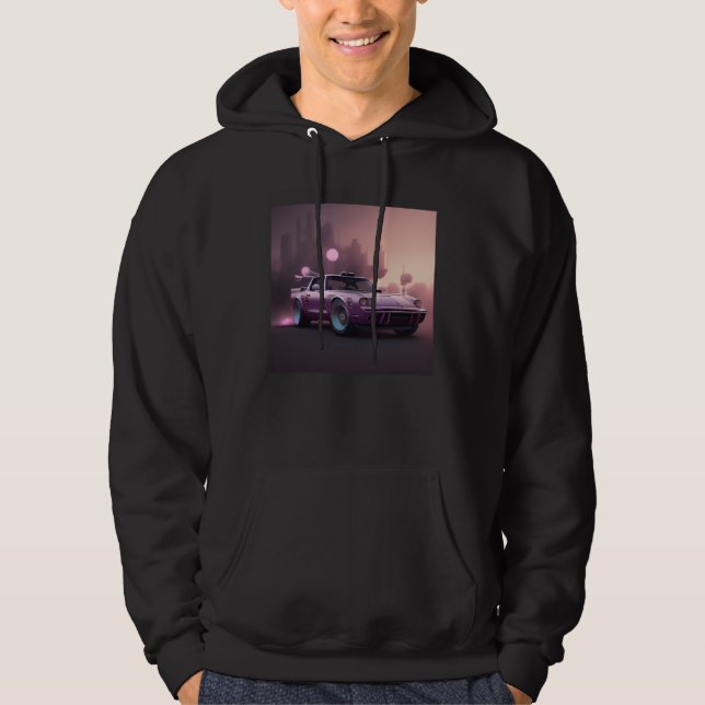 Cool Future Classic Sports Car Drive Race City Lif Hoodie (Vorderseite)