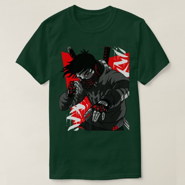 Cool Futuristic Ninja Steampunk Samurai Maskierter T-Shirt (Design vorne)