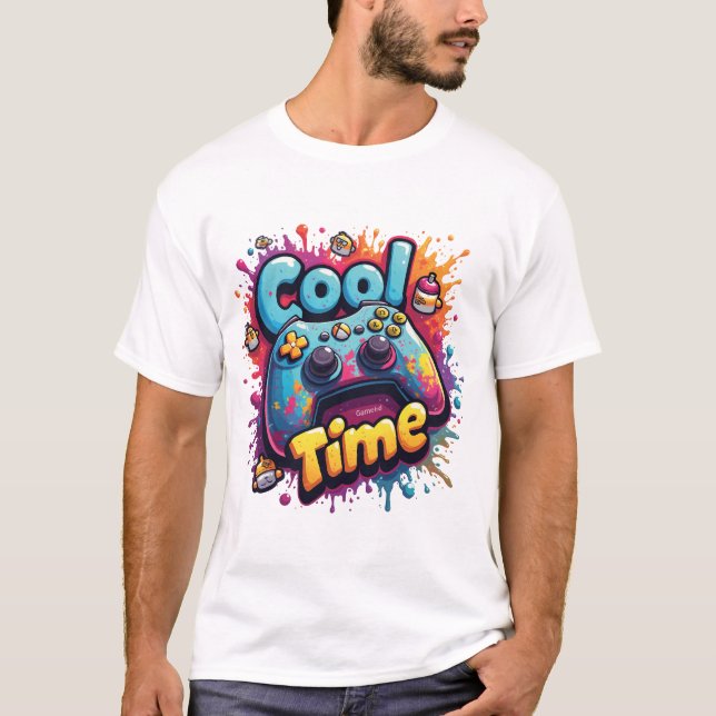 Cool Game Time – Graffiti Gamer Splash Tee (Vorderseite)