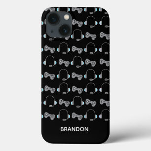 Cool Gamer Personalisiert Gaming Pattern Black Case-Mate iPhone Hülle