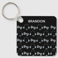 Cool Gamer Personalisiert Gaming Pattern Black