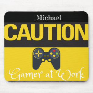 Cool Gamer Yellow and Black  Mousepad