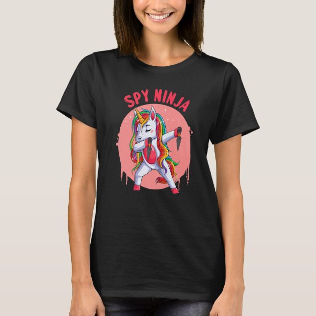 Cool Gaming Spy Unicorn Ninja Gamer Boy Girl Kids  T-Shirt (Vorderseite)