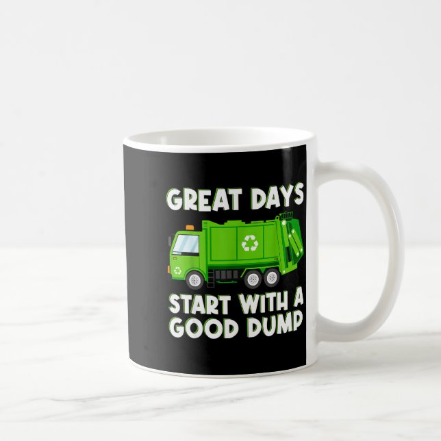 Cool Garbage Truck Good Dump Truck Men Kids Boys T Kaffeetasse (Rechts)