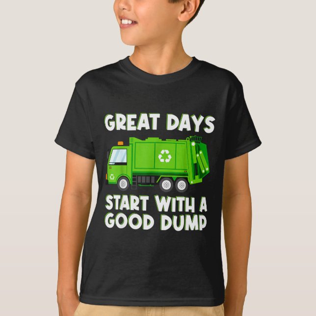Cool Garbage Truck Good Dump Truck Men Kids Boys T T-Shirt (Vorderseite)