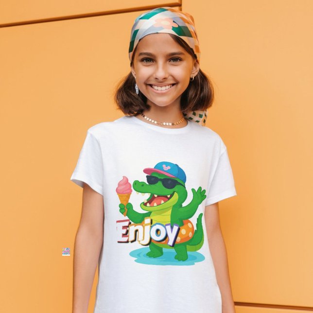 Cool Gator Summer Vibes T - Shirt - Genießen Sie d (Von Creator hochgeladen)