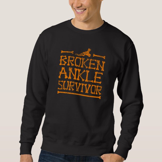 Cool gebrochener Knöchelüberwuchs Knochenpatient Sweatshirt (Vorderseite)