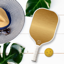 Cool gebürsteter metallischer Golddesign-eigener T Pickleball Schläger