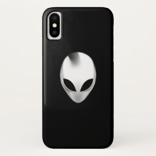 Cool Geeky Metallic Shiny Alien Head Case-Mate iPhone Hülle