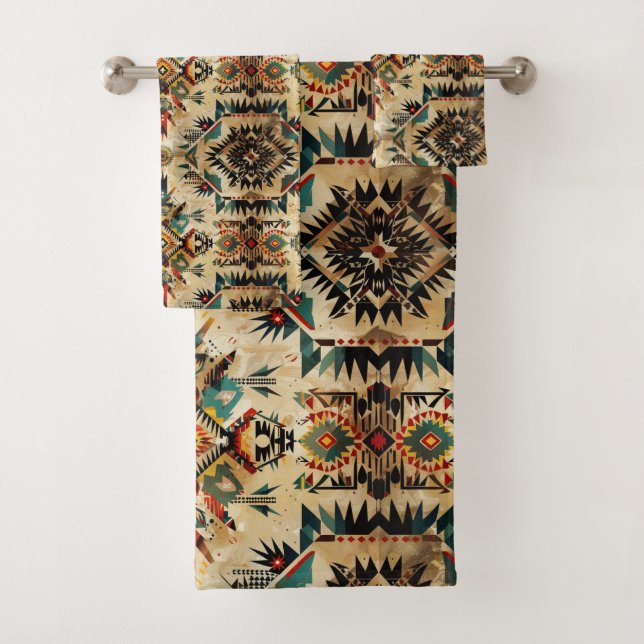 Cool gefliester Western Badhandtuch Set (Insitu)