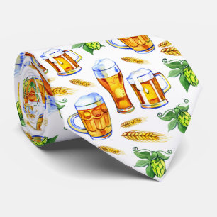 cool gefliestes Biermuster Krawatte