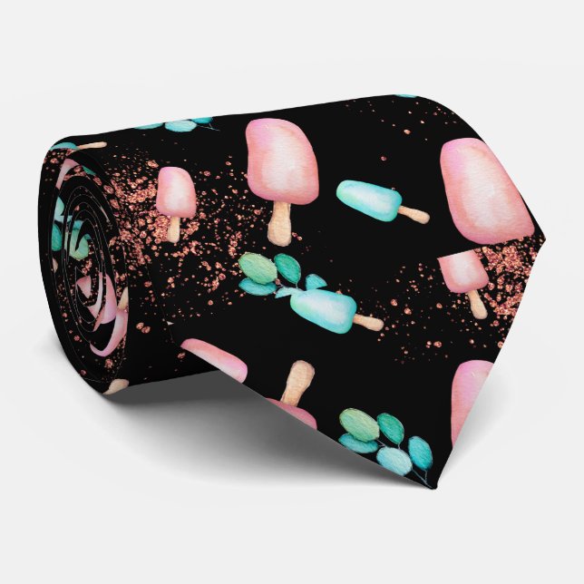 cool gefliestes Eismuster Krawatte (Gerollt)