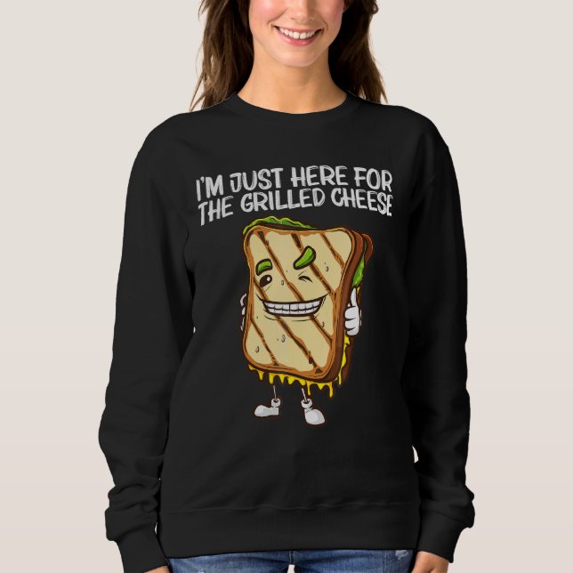 Cool gegrillter Käse Kunst für Männer Frauen Sandw Sweatshirt (Vorderseite)