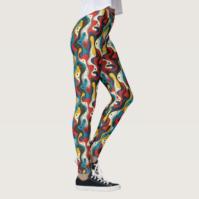 Cool gekachelte abstrakte Leggings (Rechts)