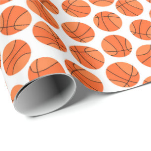 cool gekacheltes Basketballsportmuster Geschenkpapier