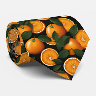 Cool gekacheltes Orangenmuster Krawatte