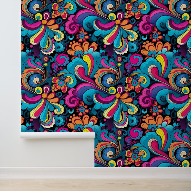 Cool gekacheltes Retromuster Tapete (Anwendung)