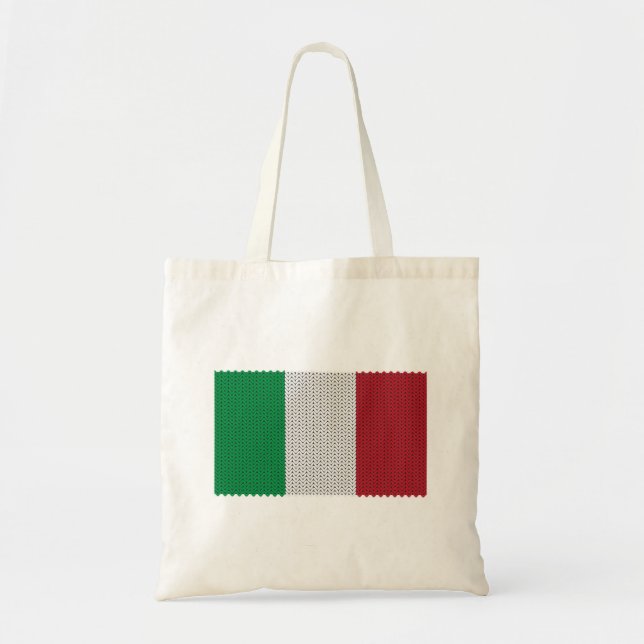 Cool geknetete italienische Flag Tote Bag Tragetasche (Vorne)