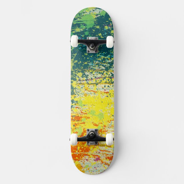 Cool-Gelborange Orange gestrichen Skateboard (Vorderseite)