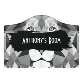 Cool geometrischer Lötkopf Türschild