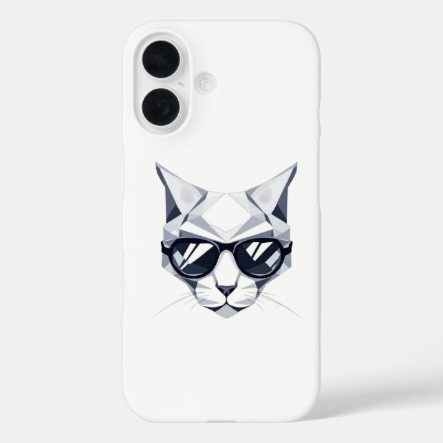 Cool Geometrisches iPhone-Gehäuse für Katzen - sel Case-Mate iPhone Hülle (Rückseite)